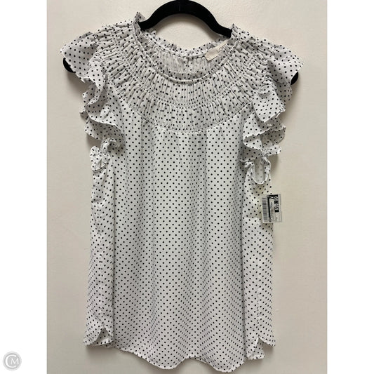 Top Sleeveless By Loft In Polkadot Pattern, Size: M