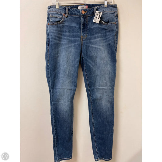 Jeans Skinny By Cabi In Blue Denim, Size: 12