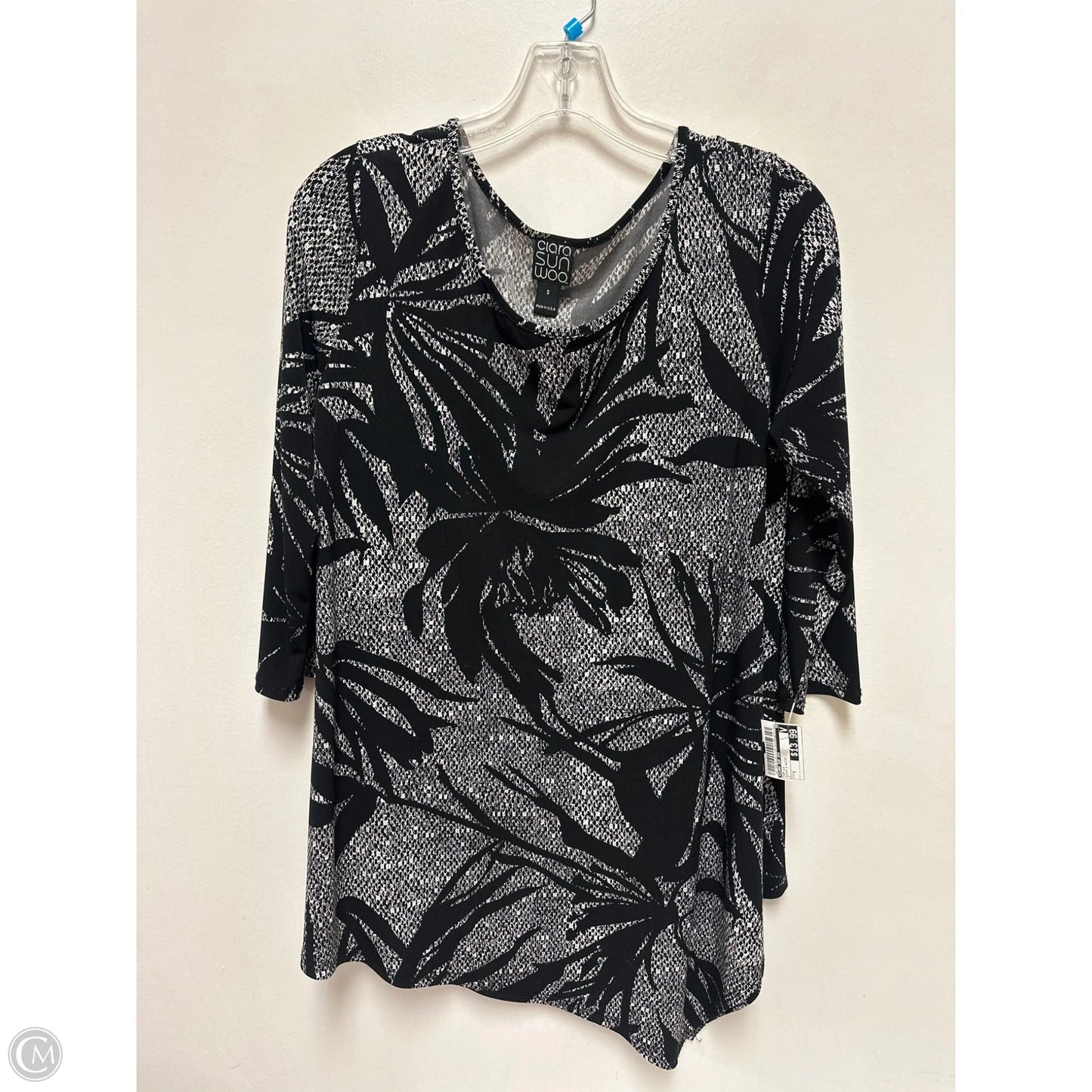 Top Long Sleeve By Clara Sun Woo In Black & White, Size: S
