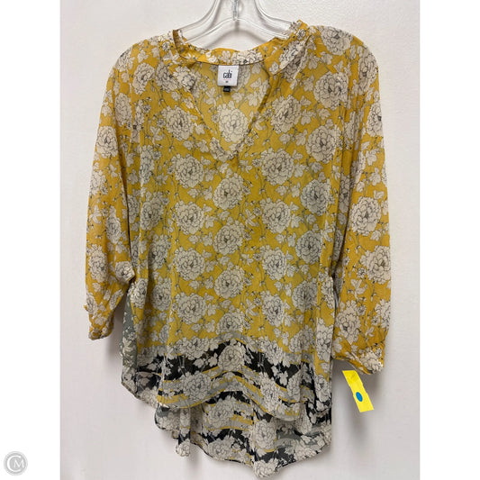 Top Long Sleeve By Cabi In Yellow, Size: Xs