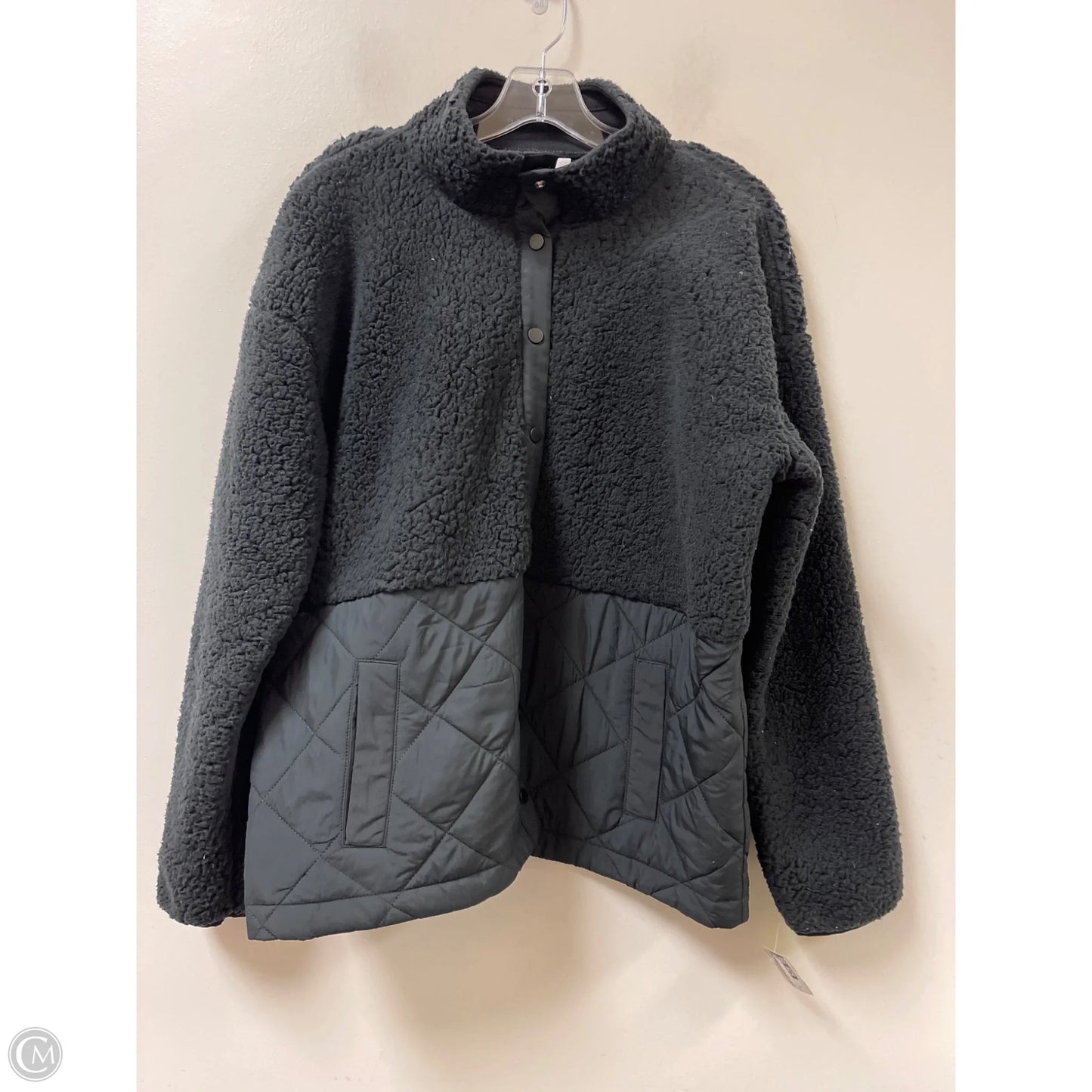 Jacket Faux Fur & Sherpa By J. Crew In Black, Size: M