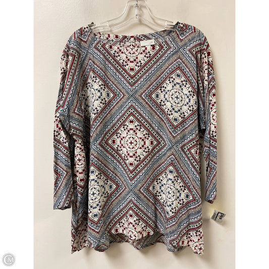 Top Long Sleeve By J. Jill In Multi-colored, Size: L