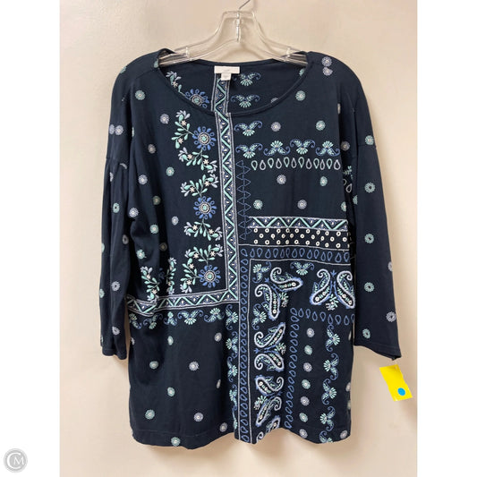 Top Long Sleeve By J. Jill In Navy, Size: M