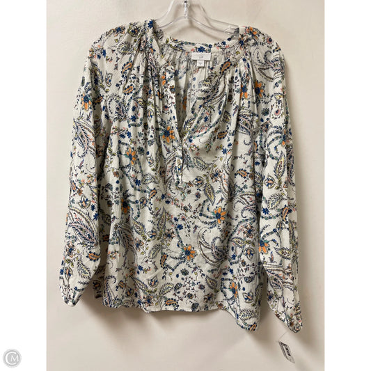 Top Long Sleeve By J. Jill In Multi-colored, Size: M