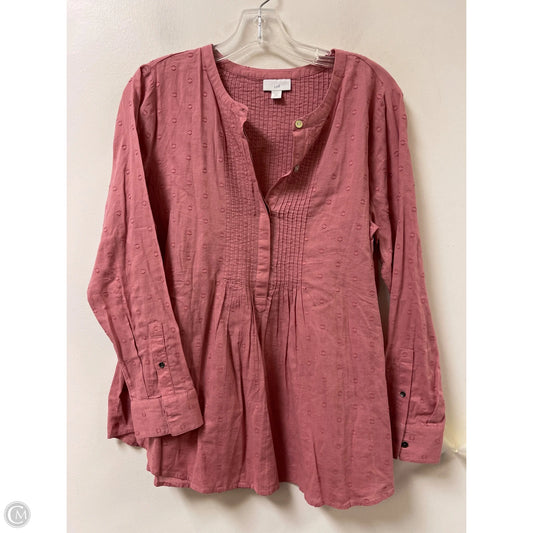 Top Long Sleeve By J. Jill In Pink, Size: Mp