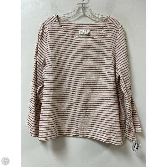 Top Long Sleeve By Artisan Ny In Red & White, Size: L