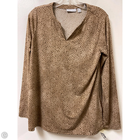 Top Long Sleeve By Susan Graver In Brown, Size: S