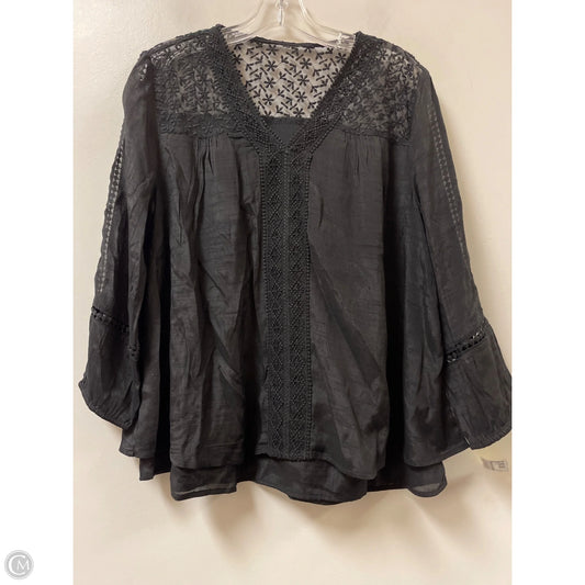 Top Long Sleeve By Clothes Mentor In Black, Size: M