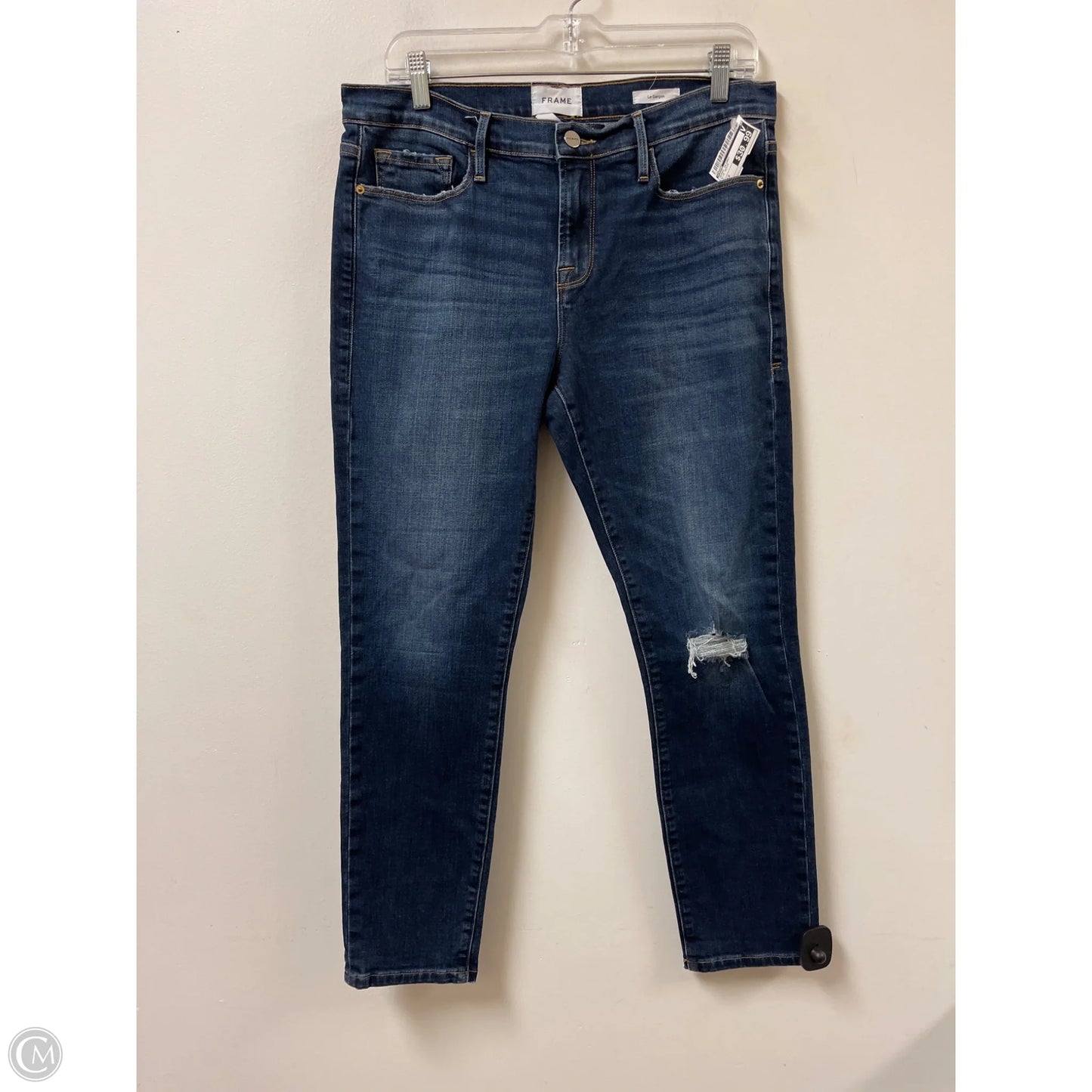 Jeans Skinny By Frame In Blue Denim, Size: 8