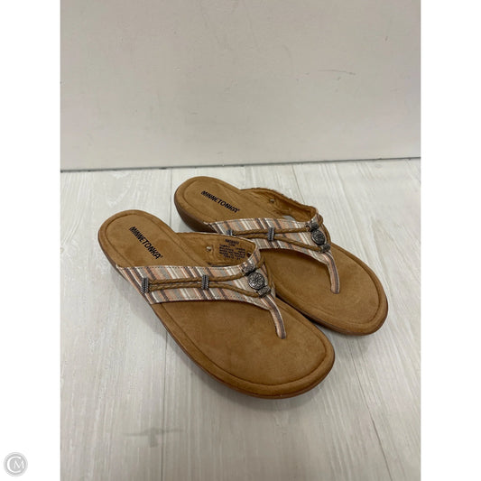 Sandals Flats By Minnetonka In Brown, Size: 10