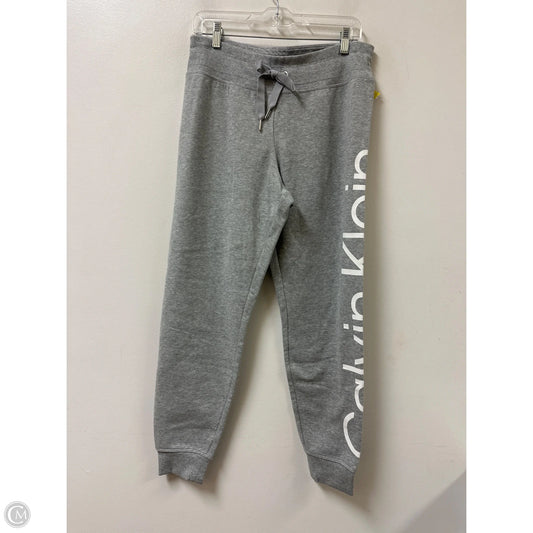 Athletic Pants By Calvin Klein In Grey, Size: M
