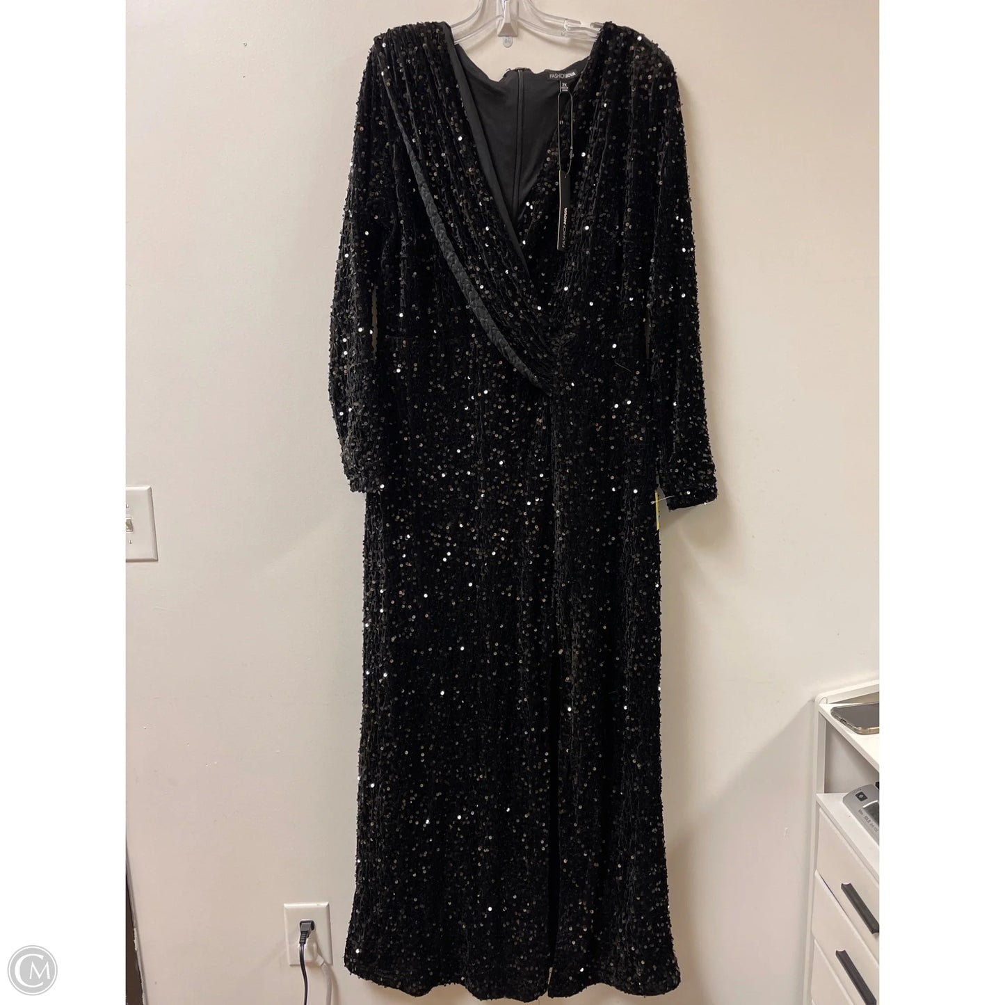 Dress Party Long By Fashion Nova In Black, Size: 2x