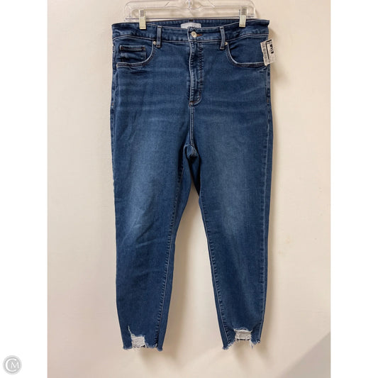 Jeans Skinny By Loft In Blue Denim, Size: 14