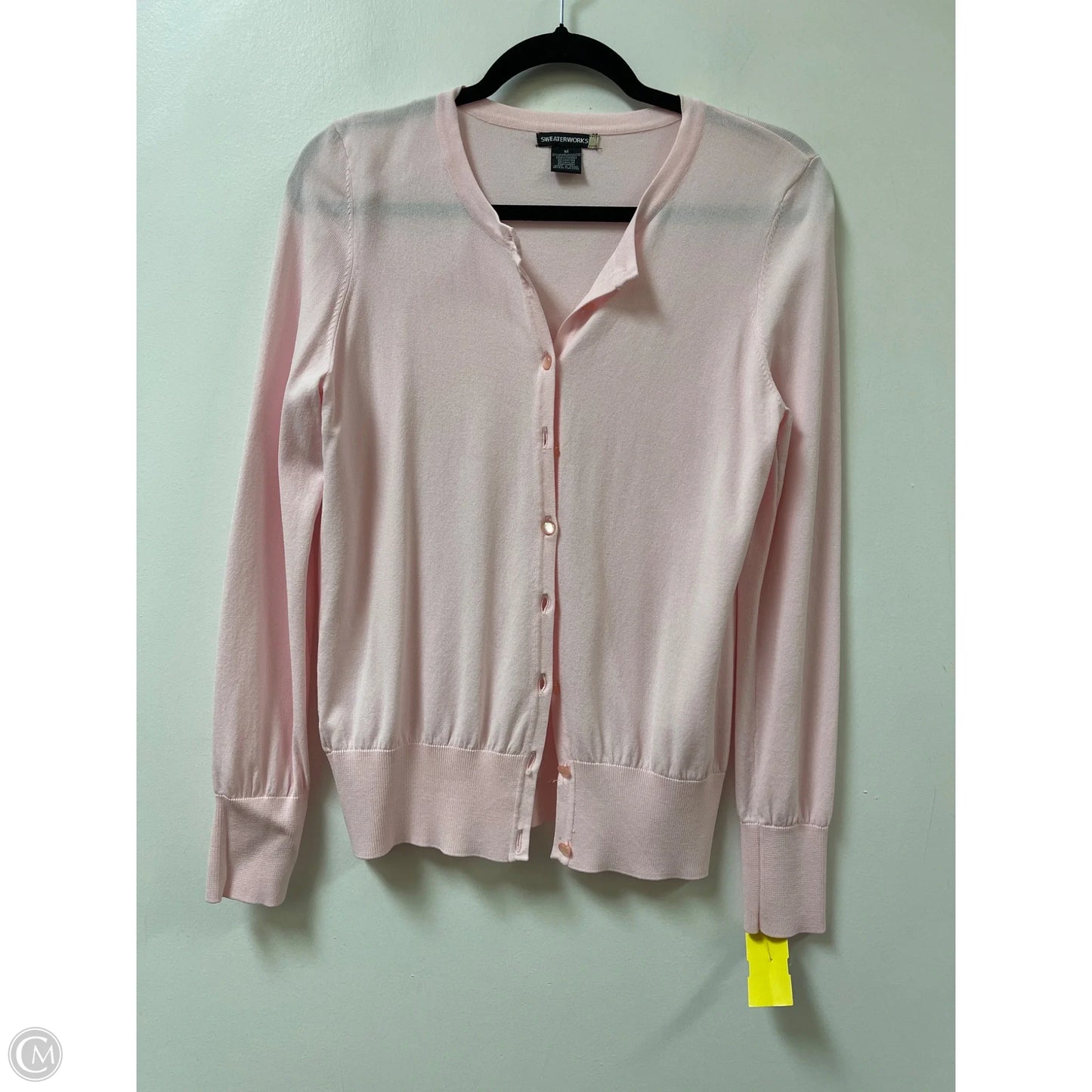 Cardigan By Clothes Mentor In Pink, Size: M