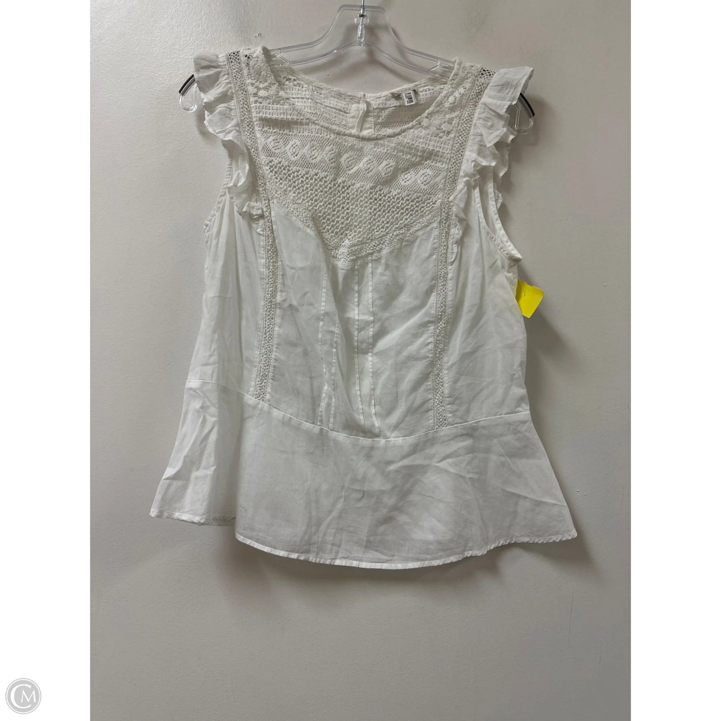 Top Sleeveless By Hinge In White, Size: M