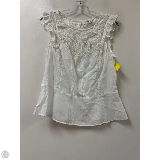 Top Sleeveless By Hinge In White, Size: M