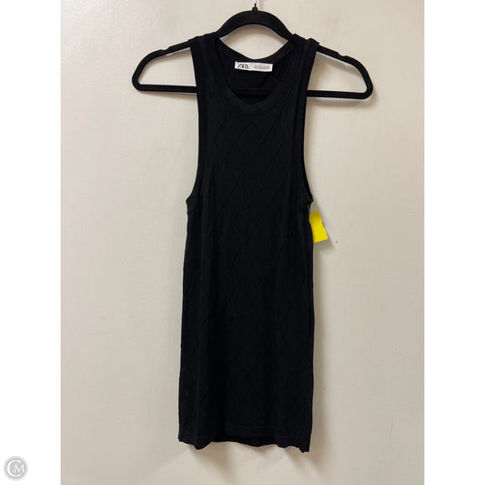 Top Sleeveless By Zara In Black, Size: L