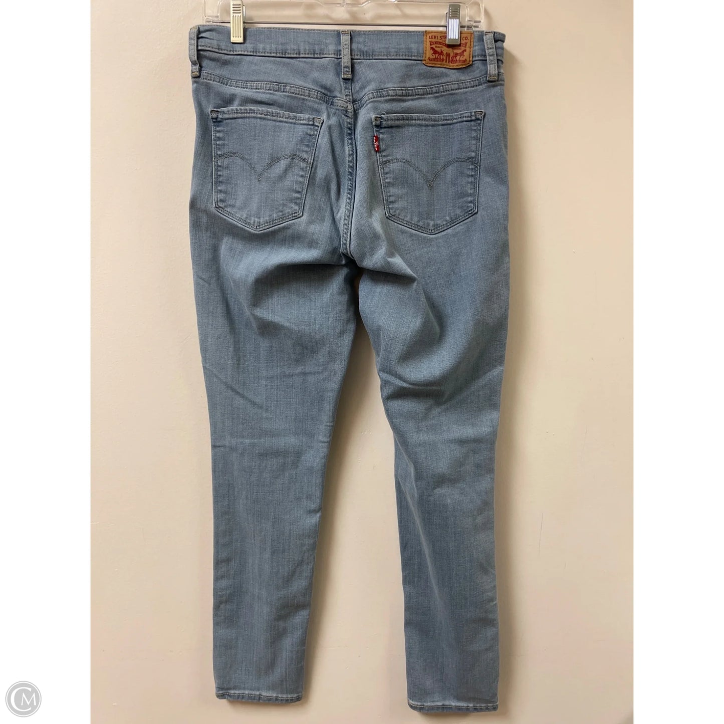 Jeans Skinny By Levis In Blue Denim, Size: 10