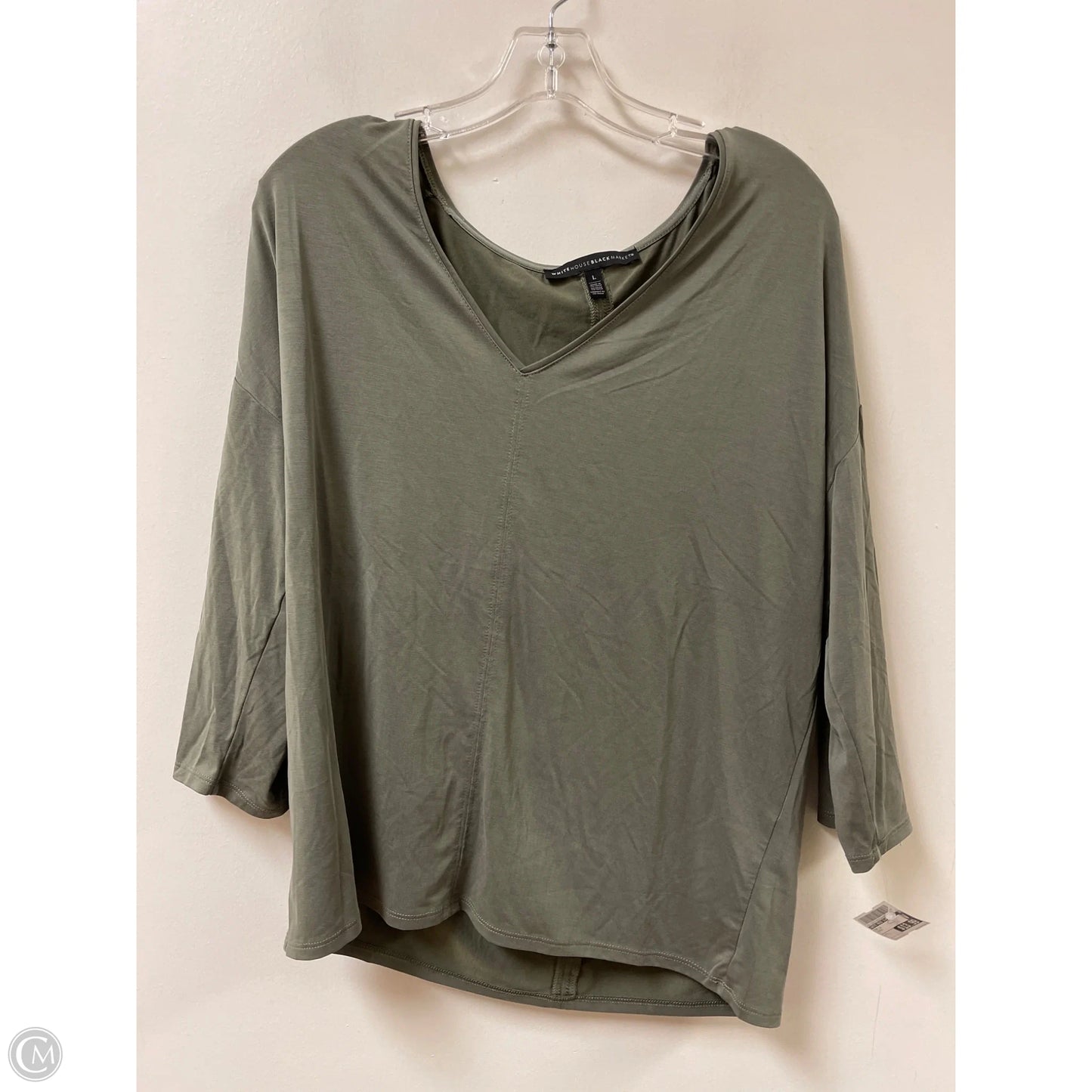 Top Long Sleeve By White House Black Market In Green, Size: L