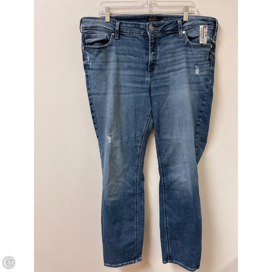 Jeans Straight By Silver In Blue Denim, Size: 18