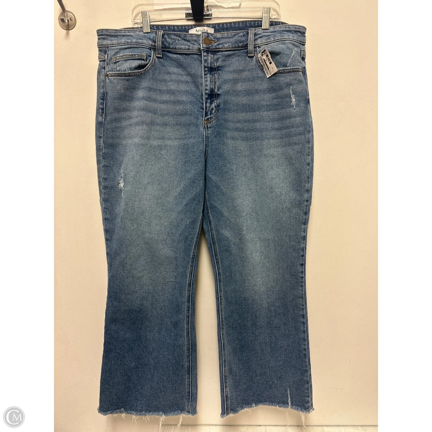 Jeans Straight By Arula In Blue Denim, Size: 18