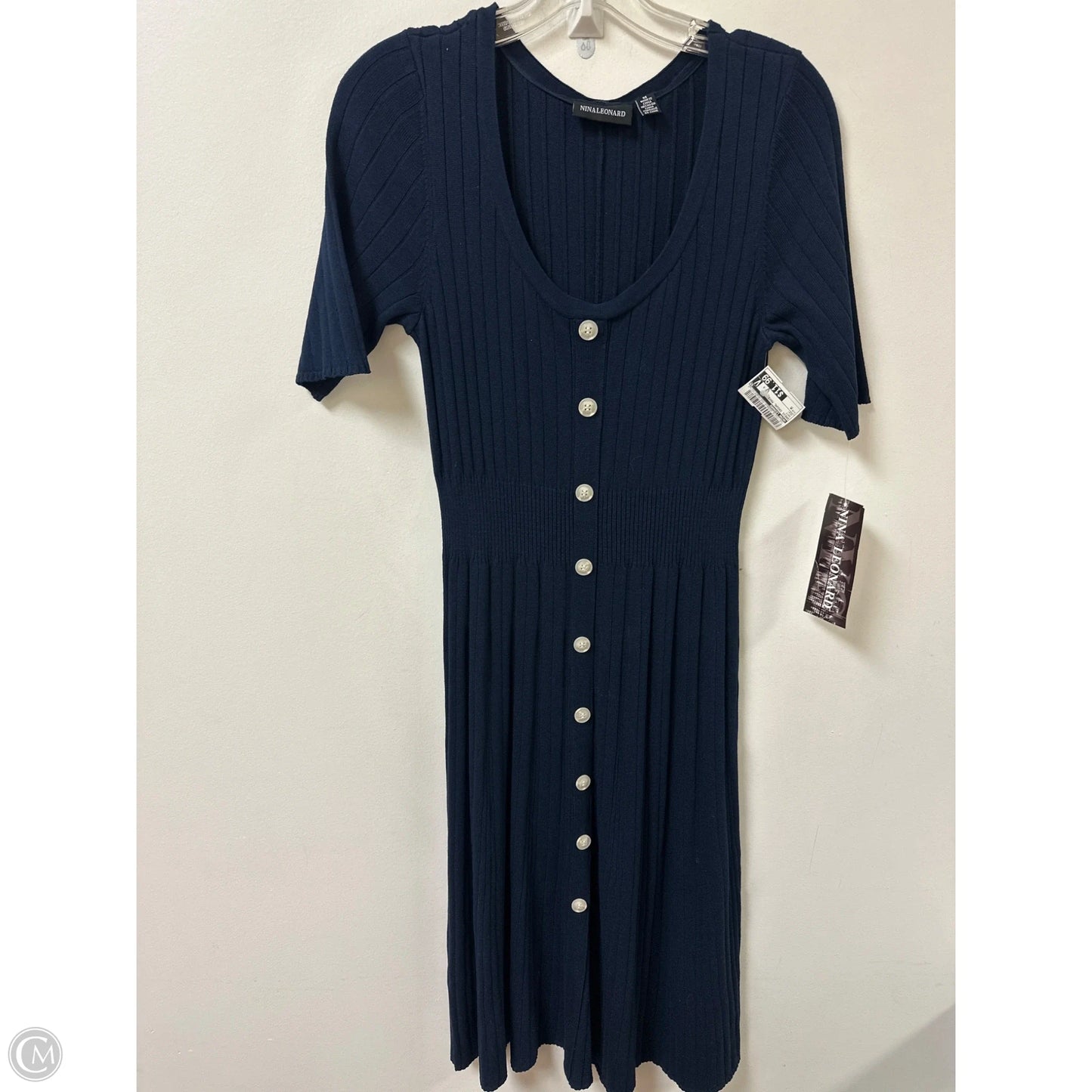 Dress Casual Maxi By Nina Leonard In Navy, Size: M