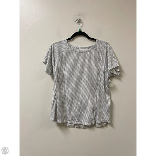 Top Short Sleeve By Talbots In Black & White, Size: Lp