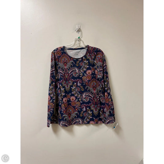 Top Long Sleeve By Talbots In Multi-colored, Size: Xlp