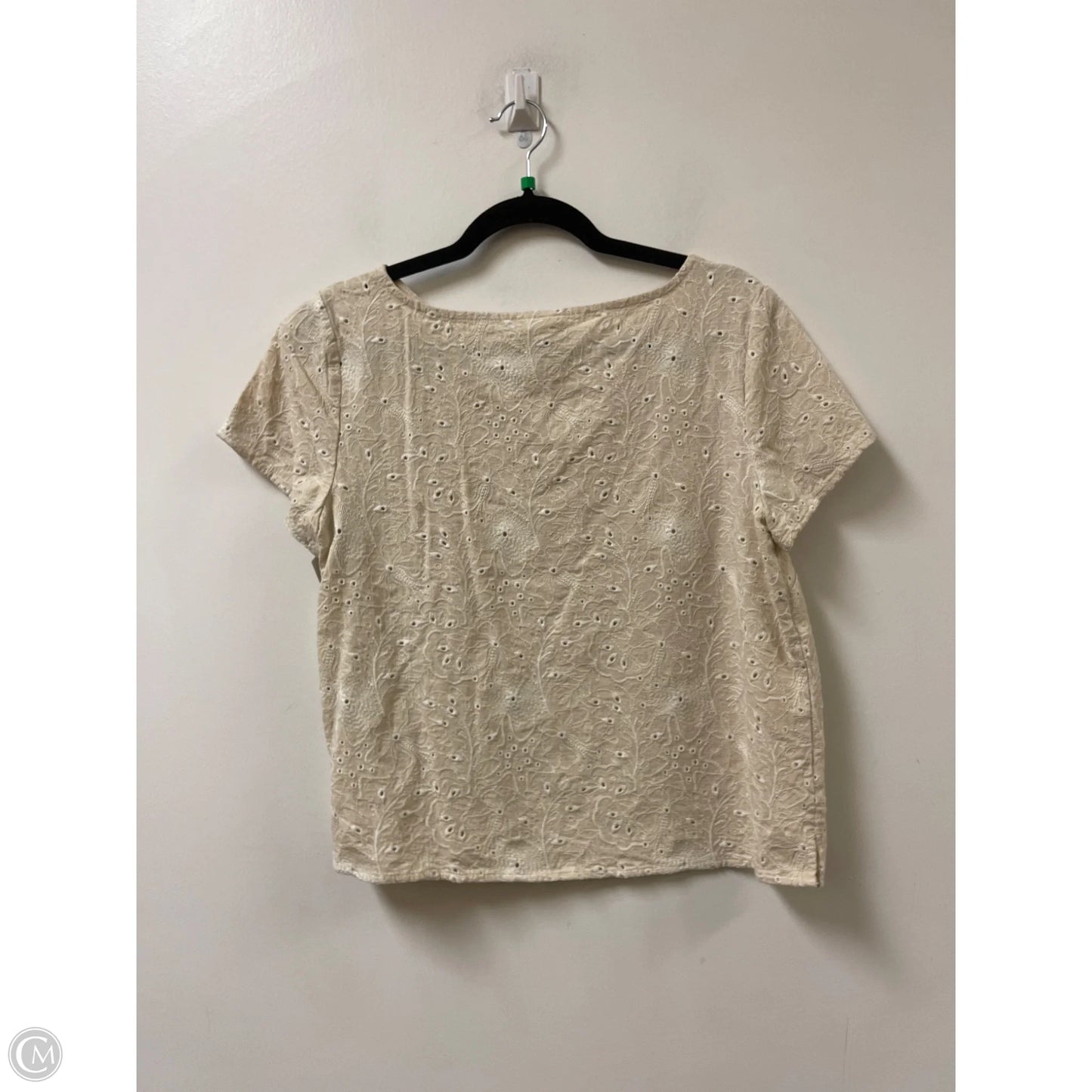 Top Short Sleeve By J. Jill In Cream, Size: Mp