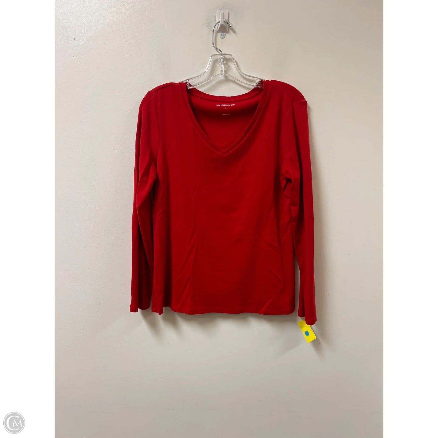 Top Short Sleeve By Ana In Red, Size: L