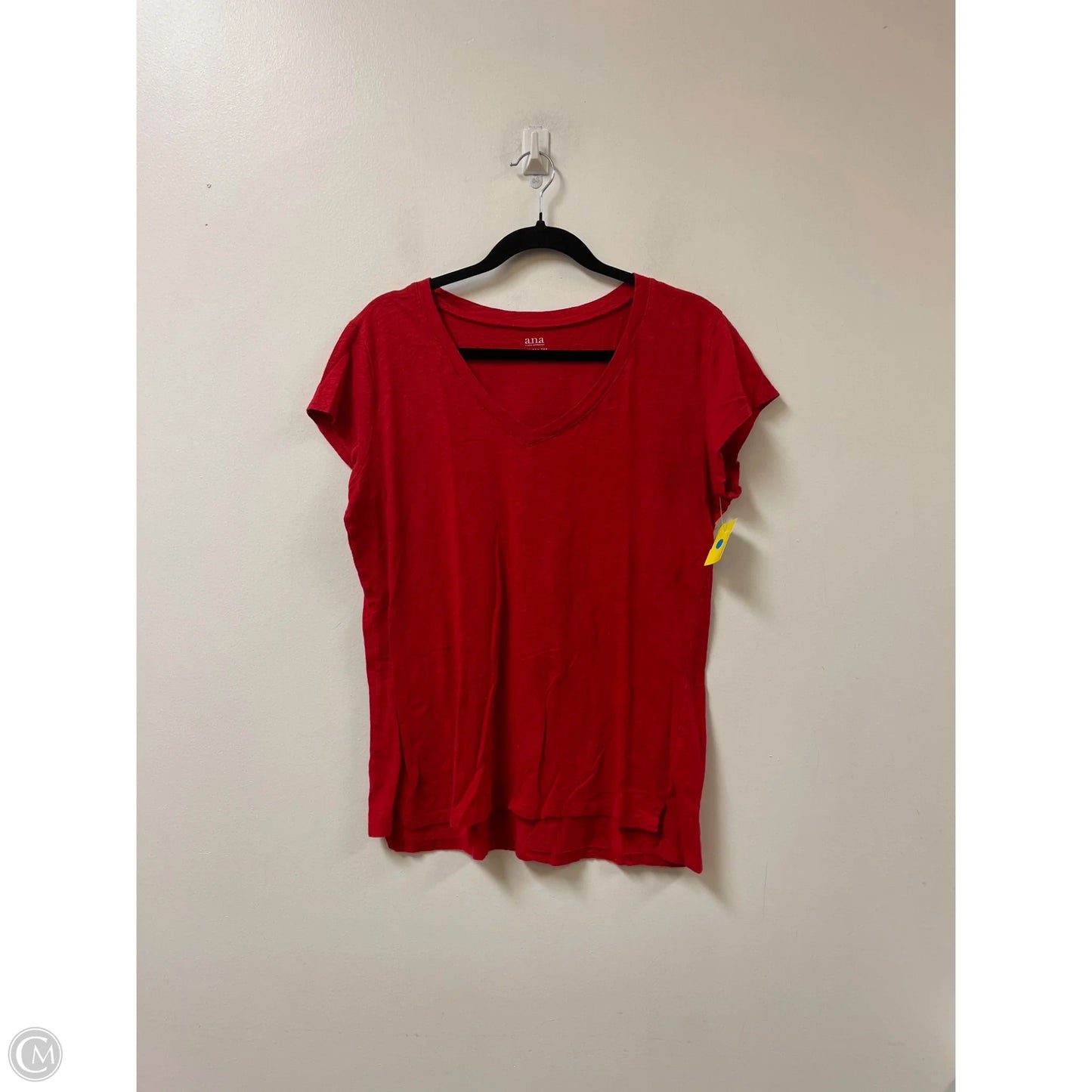 Top Short Sleeve By Loft In Navy, Size: L