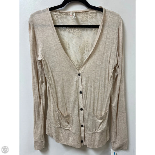 Cardigan By Clothes Mentor In Tan, Size: M