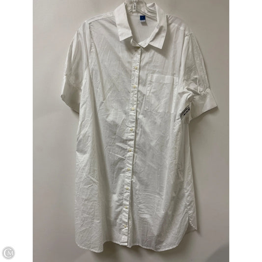 Dress Casual Midi By Old Navy In White, Size: L