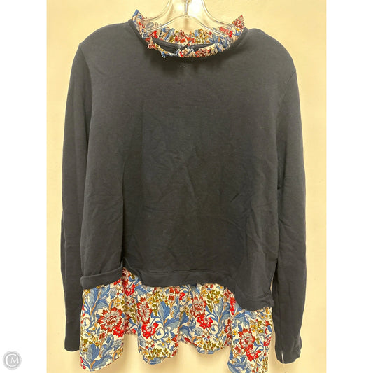 Top Long Sleeve By Loft In Navy, Size: L