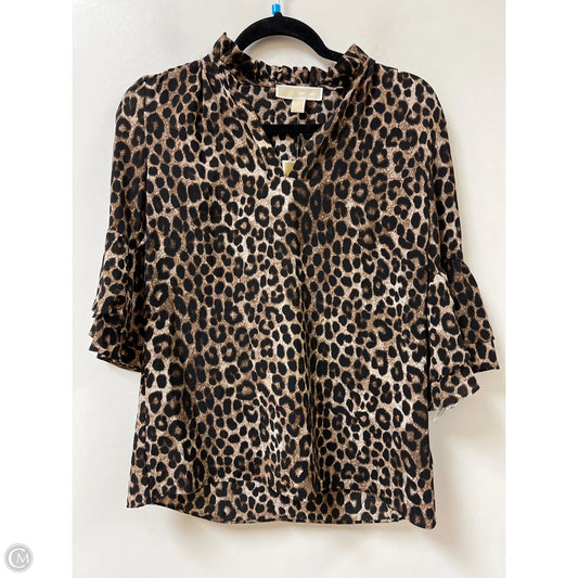 Top Short Sleeve By Michael By Michael Kors In Animal Print, Size: S
