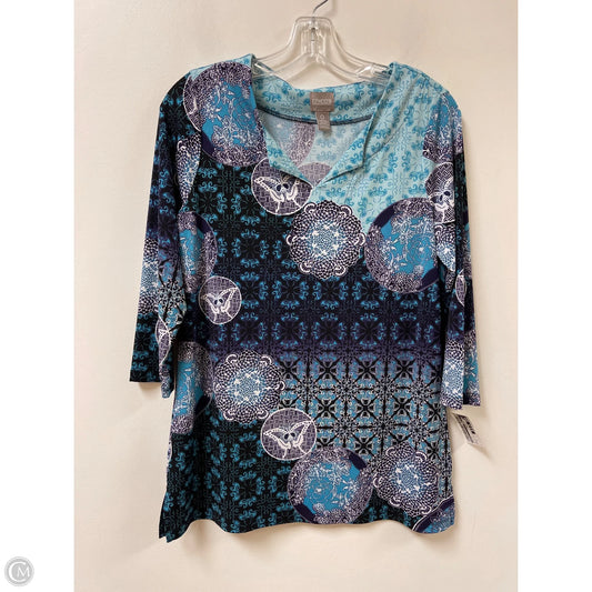 Top Long Sleeve By Chicos In Blue, Size: S