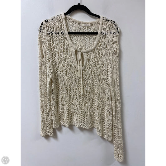 Sweater By Kori America In Cream, Size: L