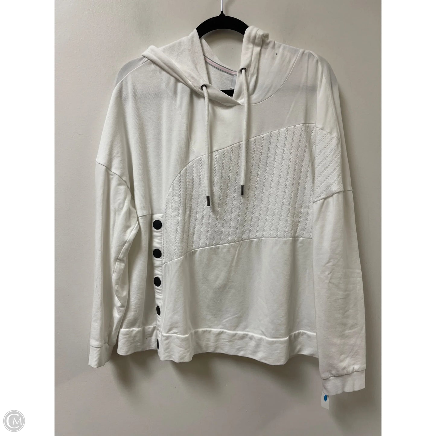 Sweatshirt Hoodie By Cabi In White, Size: L