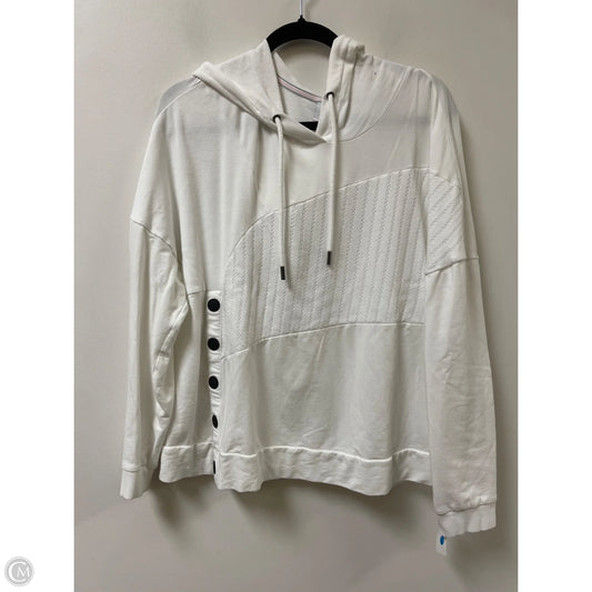 Sweatshirt Hoodie By Cabi In White, Size: L