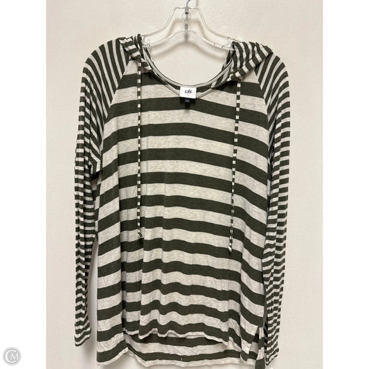 Top Long Sleeve By Cabi In Cream & Green, Size: S