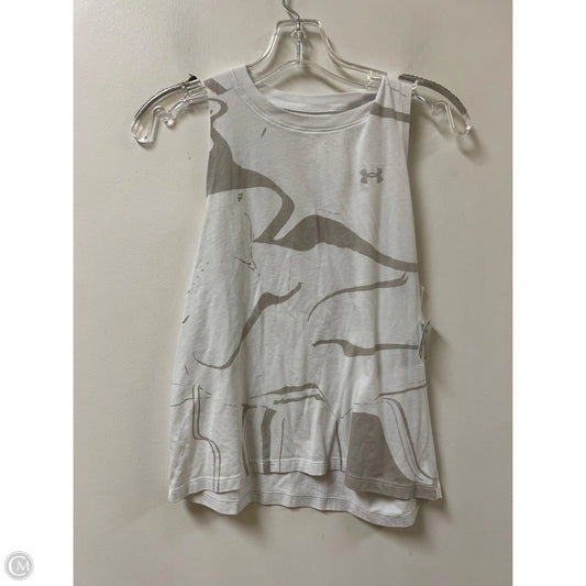 Athletic Tank Top By Under Armour In Cream & White, Size: S