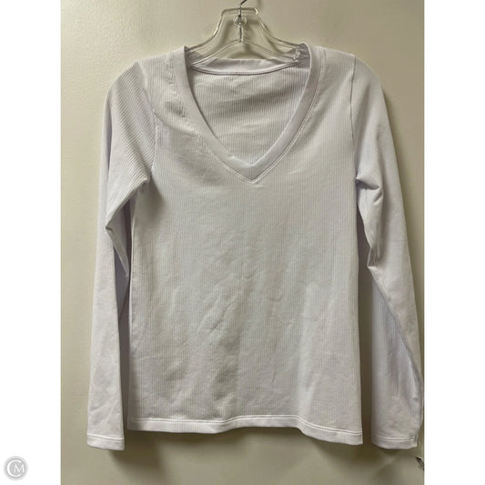 Top Long Sleeve By Clothes Mentor In White, Size: S