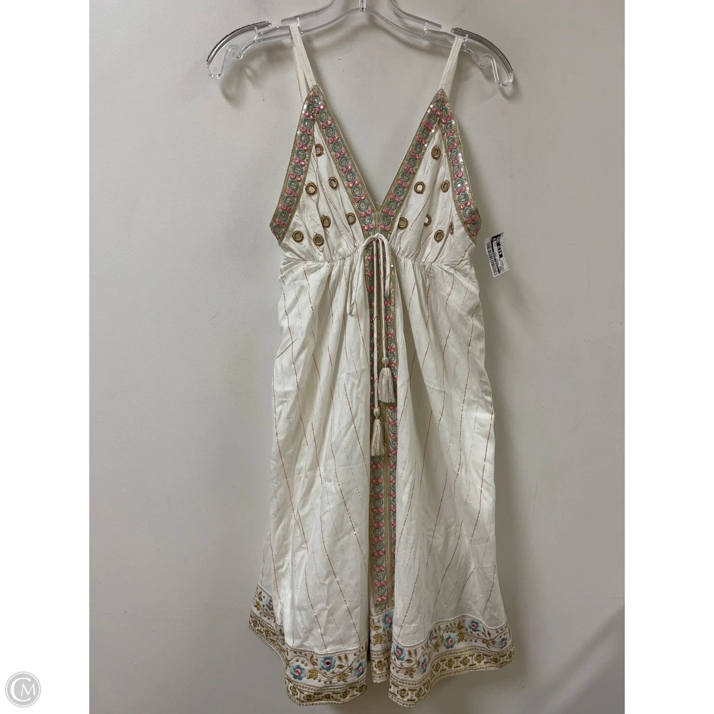 Dress Casual Midi By Clothes Mentor In Cream, Size: Osfm