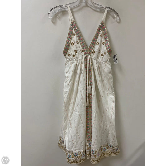 Dress Casual Midi By Clothes Mentor In Cream, Size: Osfm