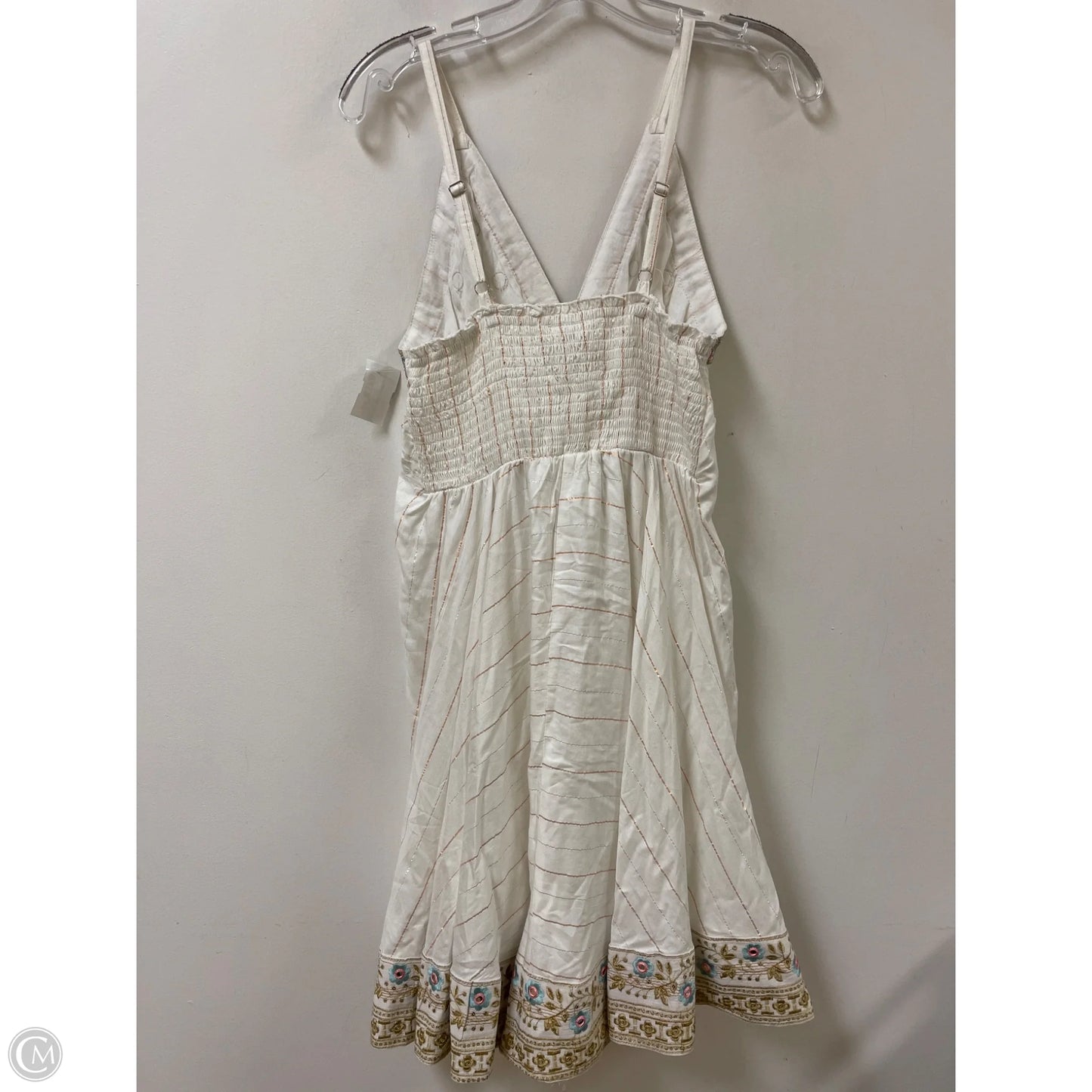 Dress Casual Midi By Clothes Mentor In Cream, Size: Osfm