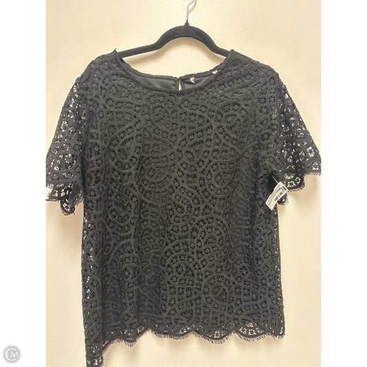 Top Short Sleeve By Clothes Mentor In Black, Size: M
