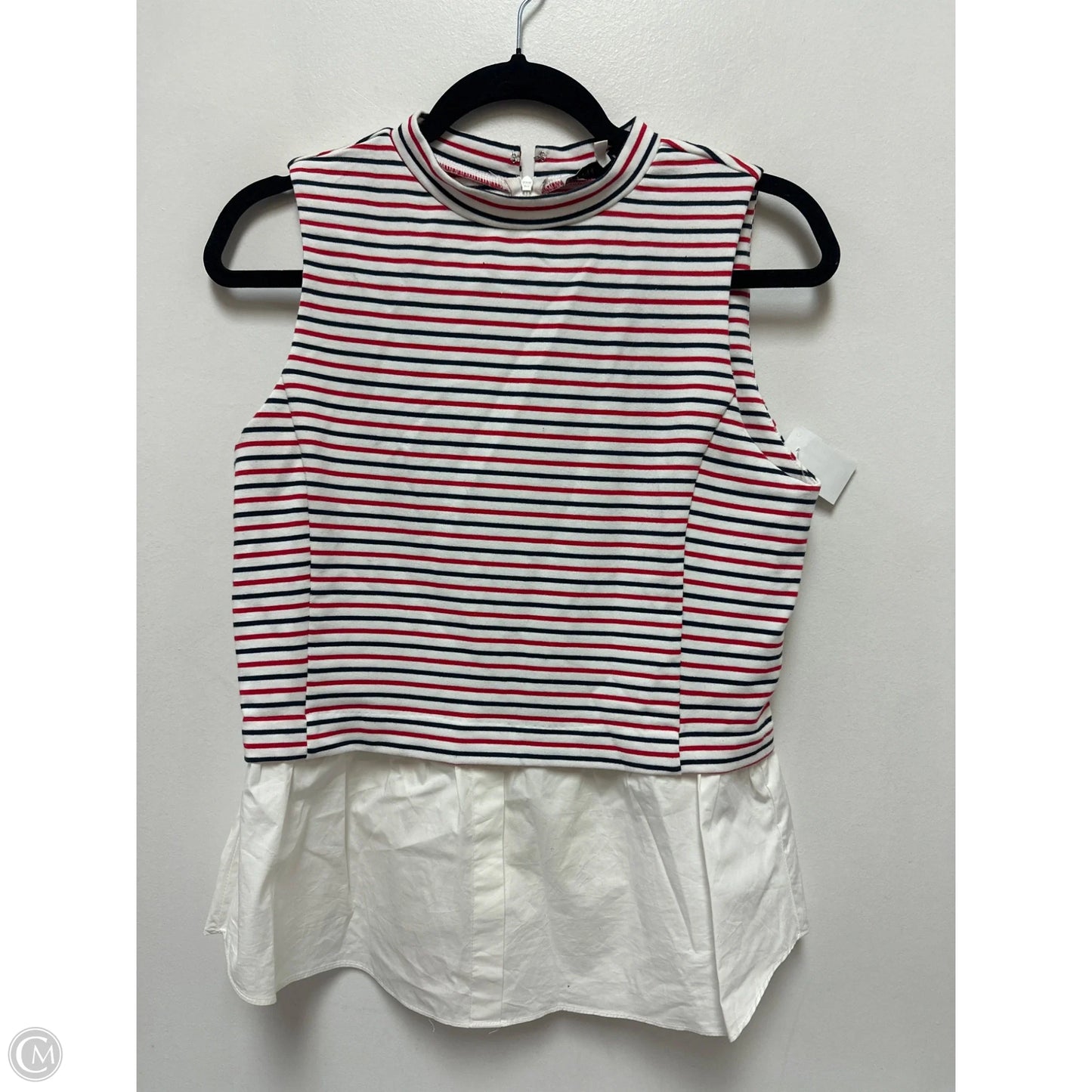 Top Sleeveless By English Factory In Blue & Red & White, Size: M