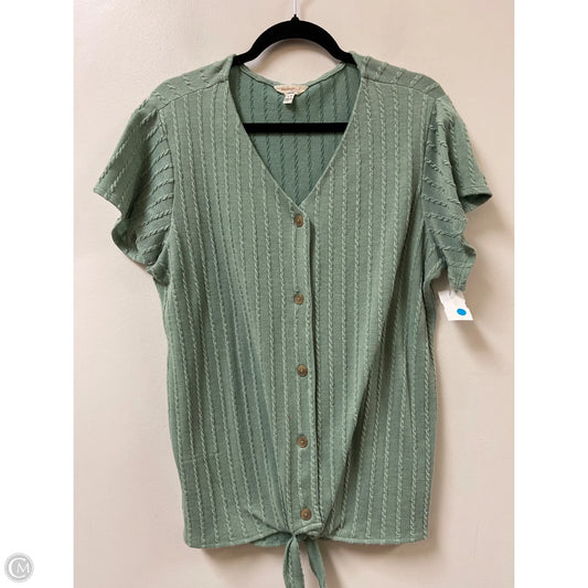 Blouse Sleeveless By Weatherproof In Green, Size: Xl