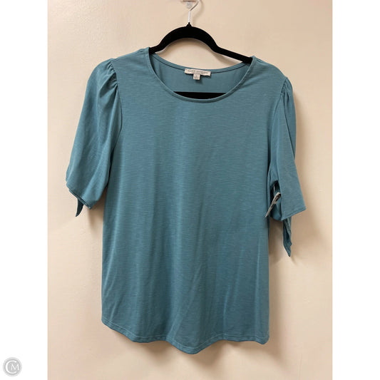 Top Short Sleeve By Green Envelope In Blue, Size: L