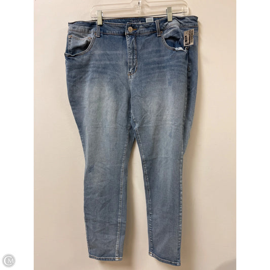Jeans Skinny By Time And Tru In Blue Denim, Size: 20